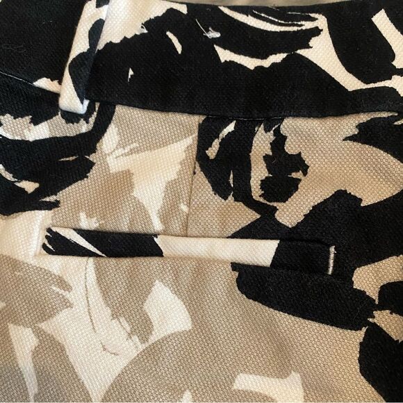 The Loft Ann Taylor Monroe short black & tan print chino shorts NWOT size 0 - Picture 9 of 9